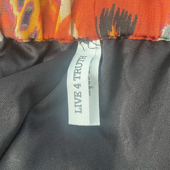 Live 4 Truth Abstract Boho Hippie Midi Skirt Lined Size 1 Button Front - Picture 6 of 8